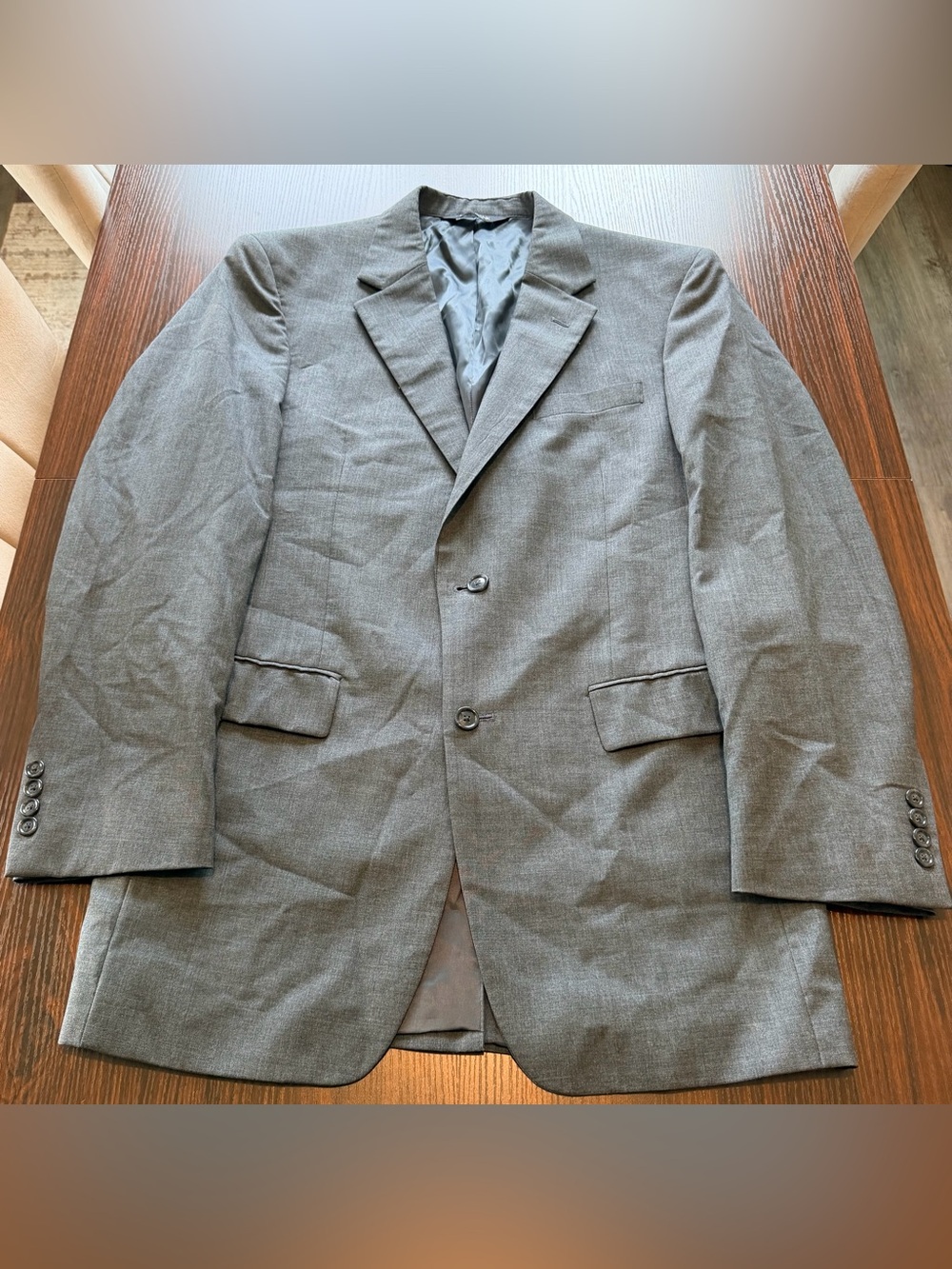 Jos. A. Bank Mens Grey Two Button Suit Jacket Blazer Sport Coat 40L/42L